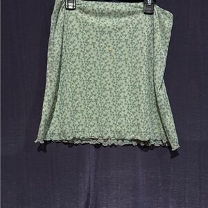 Altar'd State Floral Mini Skirt in Green
